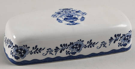 Holland Blue Scenes Lid for 1/4 Lb Butter