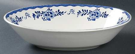 Holland Blue Scenes 9" Oval Vegetable Bowl