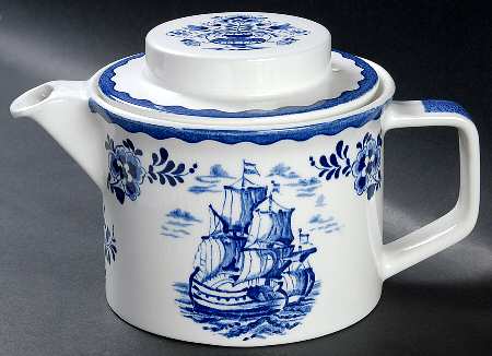 Holland Blue Scenes Teapot & Lid