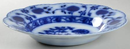 Holland (Flow Blue) Large Rim Soup Bowl