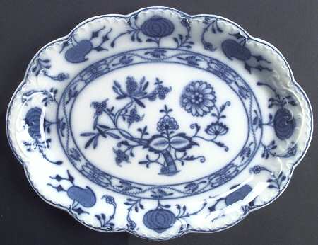 Holland (Flow Blue) 12" Oval Serving Platter