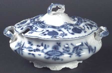 Holland (Flow Blue) Tureen &  Lid
