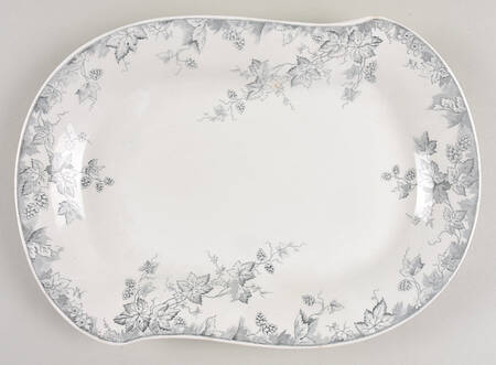 Hop Blue Gray 12" Oval Serving Platter