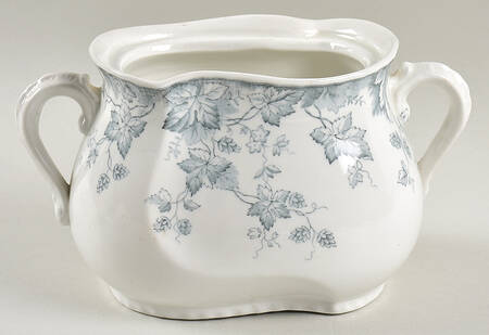 Hop Blue Gray Sugar Bowl No Lid