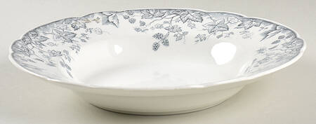 Hop Blue Gray Rim Soup Bowl