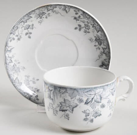 Hop Blue Gray Oversized Cup & Saucer Set