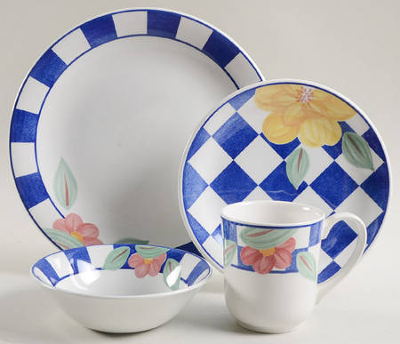 Hopscotch Blue 4 Piece Place Setting