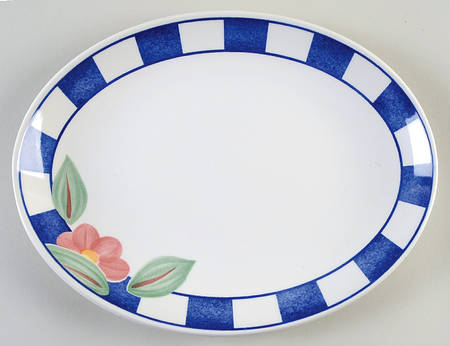 Hopscotch Blue 11" Oval Serving Platter