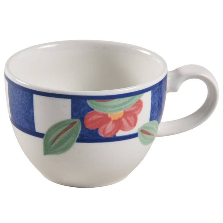 Hopscotch Blue Flat Demitasse Cup