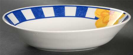 Hopscotch Blue 9" Oval Vegetable Bowl