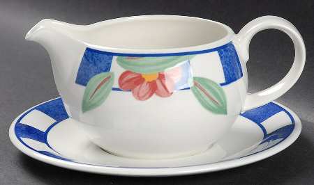 Hopscotch Blue Gravy Boat & Underplate