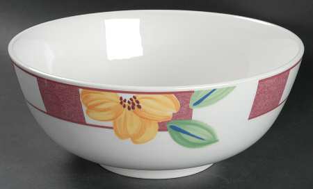 Hopscotch Red 10" Large Salad Serving Bowl