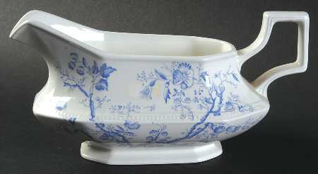 Hyde Park Blue (Heritage) Gravy Boat
