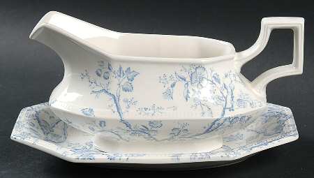 Hyde Park Blue (Heritage) Gravy Boat & Underplate