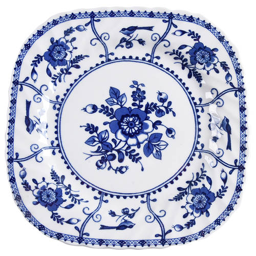 Indies Blue Square Salad Plate