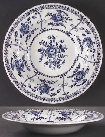 Indies Blue Rim Soup Bowl