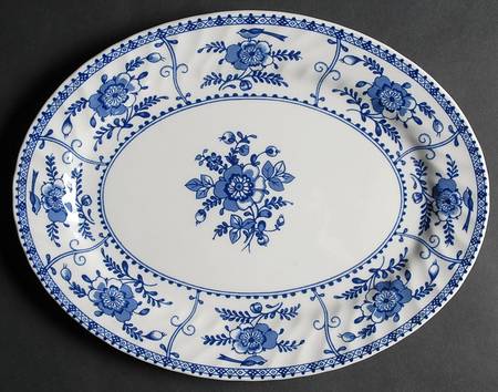 Indies Blue 11" Oval Serving Platter