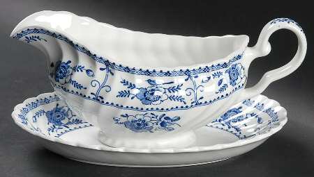 Indies Blue Gravy Boat & Underplate/Relish