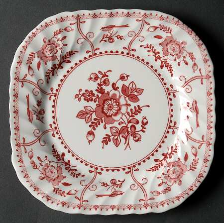 Indies Pink Square Salad Plate