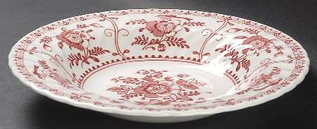 Indies Pink Rim Soup Bowl