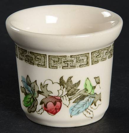 Indian Tree (Green Key, Cream-Off White) Single Egg Cup