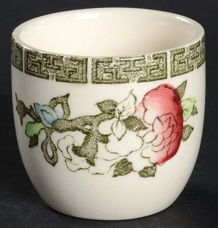 Indian Tree (Green Key, Cream-Off White) Single Egg Cup