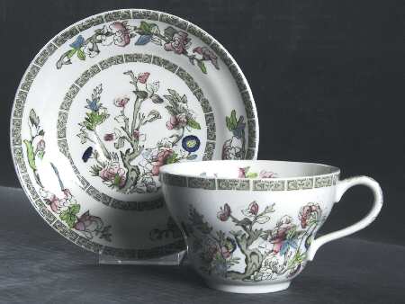 Indian Tree (Green Key, Cream-Off White) Joke Cup & Saucer Set
