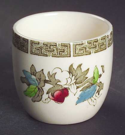 Indian Tree (Green Key, Cream-Off White) Single Egg Cup