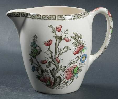 Indian Tree (Green Key, Cream-Off White) 16 Oz Pitcher