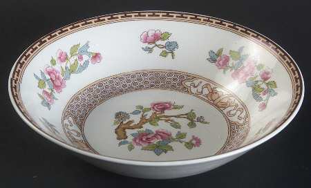 Indian Tree (Brown Key, White) Coupe Cereal Bowl