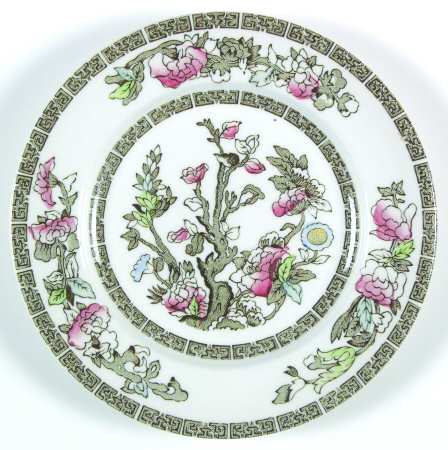 Indian Tree (Green Key, Paper White) Dessert/Pie Plate