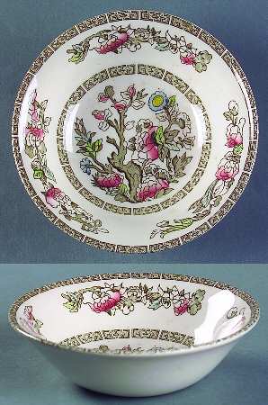 Indian Tree (Green Key, Paper White) Coupe Cereal Bowl
