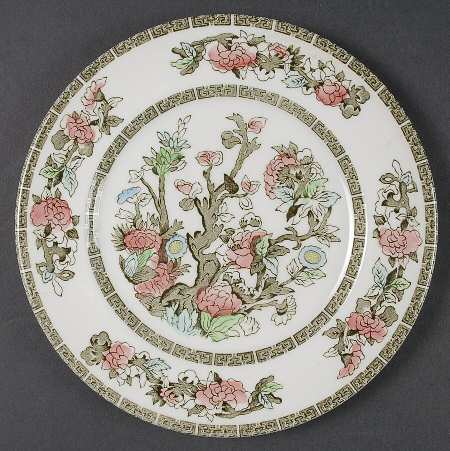Indian Tree (Green Key, Paper White) Salad Plate