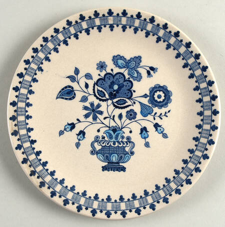 Jamestown Blue (Tan Background) Salad Plate