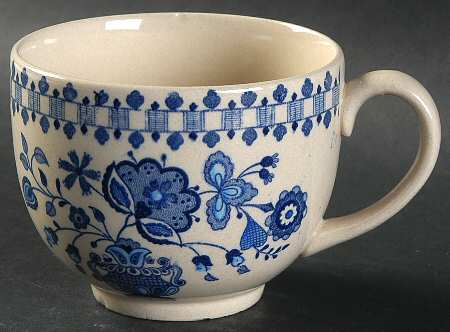 Jamestown Blue (Tan Background) Flat Cup
