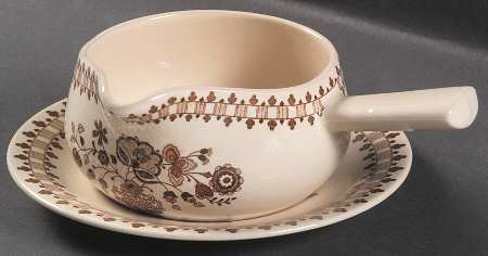 Jamestown Brown Gravy Boat & Underplate