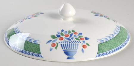 Jardiniere Green Lid for Round Vegetable