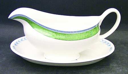 Jardiniere Green Gravy Boat & Underplate/Relish