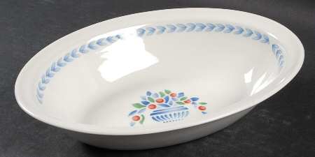 Jardiniere Green 8" Oval Vegetable Bowl