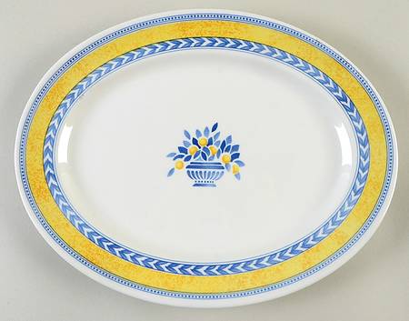 Jardiniere Yellow 12" Oval Serving Platter