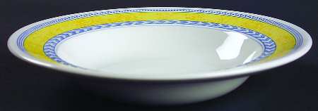 Jardiniere Yellow Rim Soup Bowl