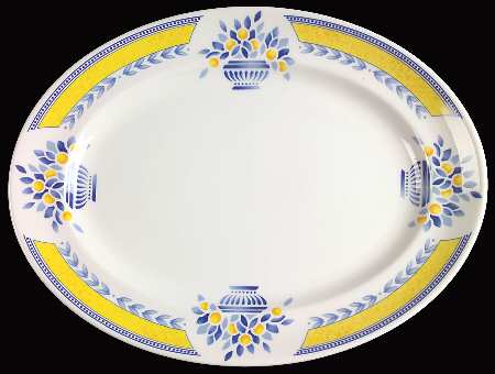 Jardiniere Yellow 12" Oval Serving Platter