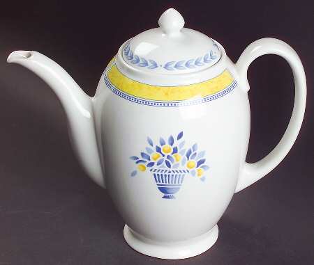 Jardiniere Yellow Coffee Pot & Lid