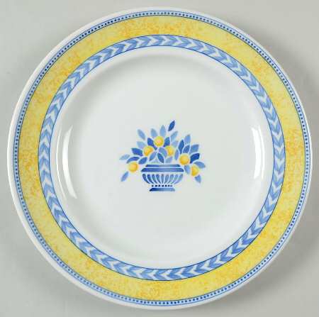 Jardiniere Yellow Luncheon Plate