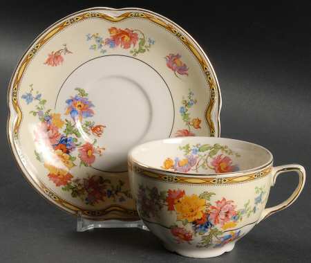 Jasmine Flat Cup & Saucer Set