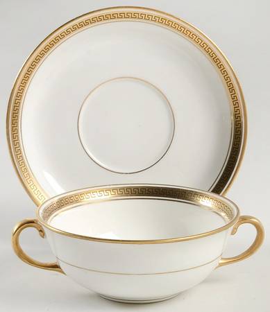 JB191 Flat Cream Soup Bowl & Saucer Set