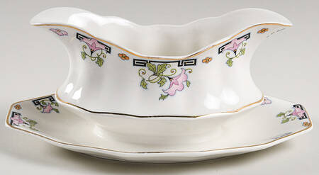 JB197 Gravy Boat with Attached Underplate