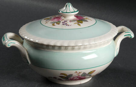 JB21 Aqua Sugar Bowl & Lid