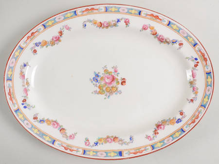 Arundale (Off White Background) 11" Oval Serving Platter