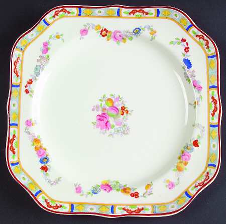 Arundale (Off White Background) Square Salad Plate
